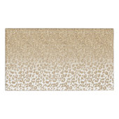 Trendy Gold Glitter en afdrukverloop op luipaard Naambadge (Voorkant)