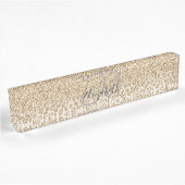 Trendy Gold Glitter en afdrukverloop op luipaard Naambordje