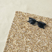 Trendy Gold Glitter en afdrukverloop op luipaard Strandlaken (In situ)