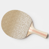 Trendy Gold Glitter en afdrukverloop op luipaard Tafeltennisbatje (Zijkant)