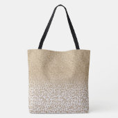 Trendy Gold Glitter en afdrukverloop op luipaard Tote Bag (Achterkant)
