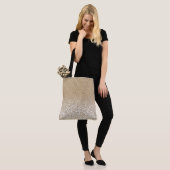 Trendy Gold Glitter en afdrukverloop op luipaard Tote Bag (Op model)