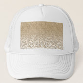 Trendy Gold Glitter en afdrukverloop op luipaard Trucker Pet (Voorkant)