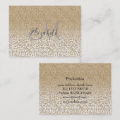 Trendy Gold Glitter en afdrukverloop op luipaard Visitekaartje (Voorkant / Achterkant)