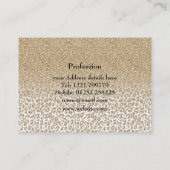 Trendy Gold Glitter en afdrukverloop op luipaard Visitekaartje (Achterkant)