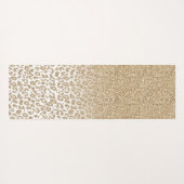 Trendy Gold Glitter en afdrukverloop op luipaard Yogamat (Achterkant (horizontaal))