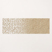 Trendy Gold Glitter en afdrukverloop op luipaard Yogamat (Voorkant (horizontaal))
