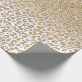 Trendy Gold Glitter en Leopard Print Gradiënt Cadeaupapier (Hoek)