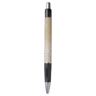 Trendy Gold Glitter en Leopard Print Gradiënt Pen