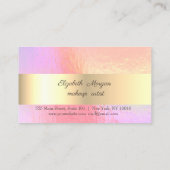 Trendy Gold Glitter Faux Lashes Holographic Klantenkaartje (Achterkant)