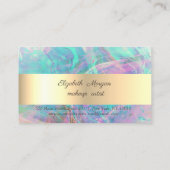 Trendy Gold Glitter Faux Lashes Opal Iridescence Klantenkaartje (Achterkant)