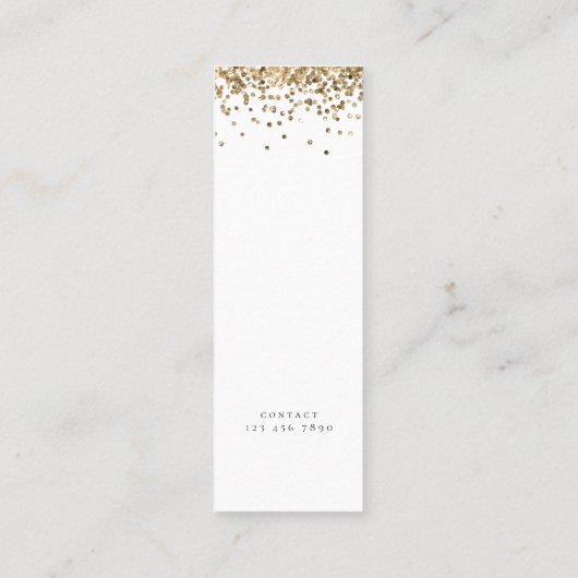 Trendy Gold Glitter Foto 2024 Afstuderen Contactkaartje (Achterkant)