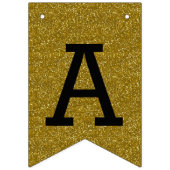 Trendy Gold Glitter Gelukkig Nieuwjaar Vlaggetjes (Tweede vlag)