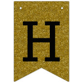 Trendy Gold Glitter Gelukkig Nieuwjaar Vlaggetjes (Eerste vlag)