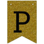 Trendy Gold Glitter Gelukkig Nieuwjaar Vlaggetjes (Derde vlag)