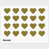 Trendy Gold Glitter Hart Sticker (Vel)