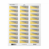 Trendy Gold Glitter Heart Address Label (Full Sheet)