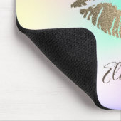 Trendy Gold Glitter Licht Iridescent Holographic Muismat (Hoek)