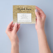Trendy Gold Glitter Make-up Artiest Haarsalon Flye Flyer (Hand)