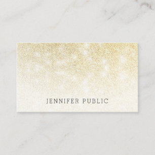 Trendy Gold Glitter Moderne Professional Sjabloon Visitekaartje