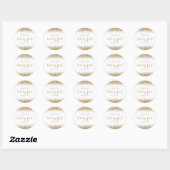 Trendy Gold Glitter Name 21e Hartelijk dank Ronde Sticker (Vel)