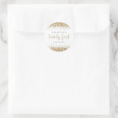 Trendy Gold Glitter Name 21e Hartelijk dank Ronde Sticker (Tas)