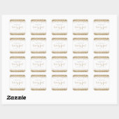 Trendy Gold Glitter Name Date 21e Vierkante Sticker (Vel)