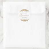 Trendy Gold Glitter Name Quinceañera Hartelijk dan Ronde Sticker (Tas)