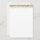 Trendy Gold Glitter Photo Afstuderen Bedankkaart (Achterkant)