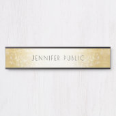 Trendy Gold Glitter Simple Elegant Moderne Sjabloo Deurbordje (Voorkant)