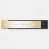 Trendy Gold Glitter Simple Elegant Moderne Sjabloo Deurbordje (Voorkant)