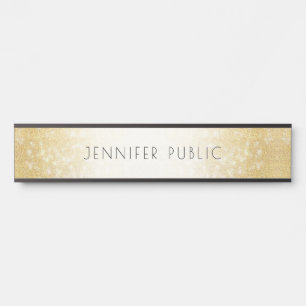 Trendy Gold Glitter Simple Elegant Moderne Sjabloo Deurbordje