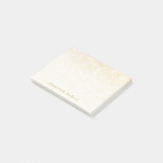 Trendy Gold Glitter Sjabloon Elegant Eenvoudig Post-it® Notes (Schuin)