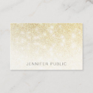 Trendy Gold Glitter Sjabloon Modern Elegant Visitekaartje