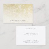 Trendy Gold Glitter Sjabloon Modern Elegant Visitekaartje (Voorkant / Achterkant)