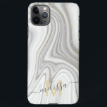 Trendy gold glitter sparkle marmer monogram iPhone 11Pro max hoesje<br><div class="desc">Trendy gold glitter sparkle marble name monogram iPhone 11 Pro Max Hoesjes</div>