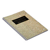 Trendy Gold Glitter Sparkles Makeup Beauty Salon Notitieboek (Rechterzijde)