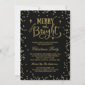 Trendy Gold Glitter Twinkle Stippen kerstfeest Kaart (Voorkant)