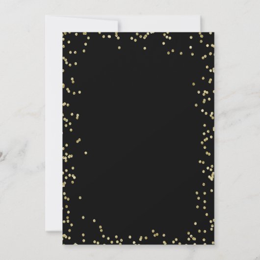 Trendy Gold Glitter Twinkle Stippen kerstfeest Kaart (Achterkant)