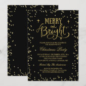 Trendy Gold Glitter Twinkle Stippen kerstfeest Kaart (Voorkant / Achterkant)