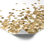 Trendy Gold Glitter Welcome Graduparty Poster (Hoek)