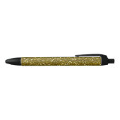 Trendy Gold Glitter Zwarte Inkt Pen (Bovenkant)