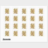 Trendy Gold Gouden Bomen Vierkante Sticker (Vel)
