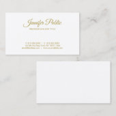 Trendy Gold Handgeschreven tekst elegant stijlvol  Visitekaartje (Voorkant / Achterkant)