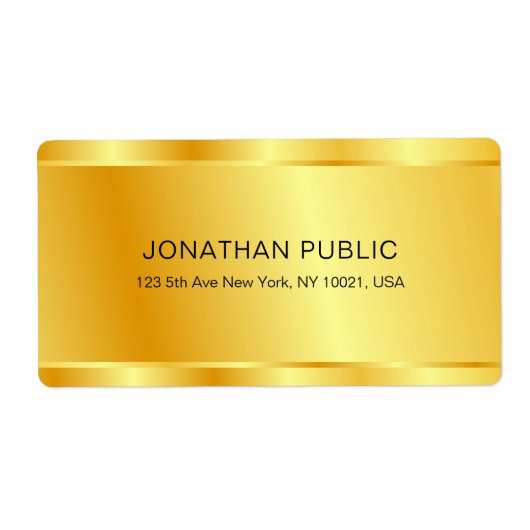 Trendy Gold Kijk op maat voor elegante glamour-Sja Etiket (Voorkant)