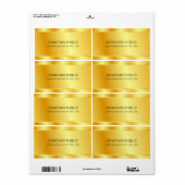 Trendy Gold Kijk op maat voor elegante glamour-Sja Etiket (Full Sheet)