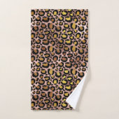 Trendy Gold Leopard Jaguar Roos Gouden Vlekken Bad Handdoek (Handdoek)