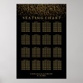 Trendy Gold Light op Black - Seed Chart Poster (Voorkant)