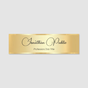 Trendy Gold look Custom Typography Sjabloon Naamplaatje