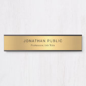 Trendy Gold look Glamor Modern Professional Deurbordje (Voorkant)